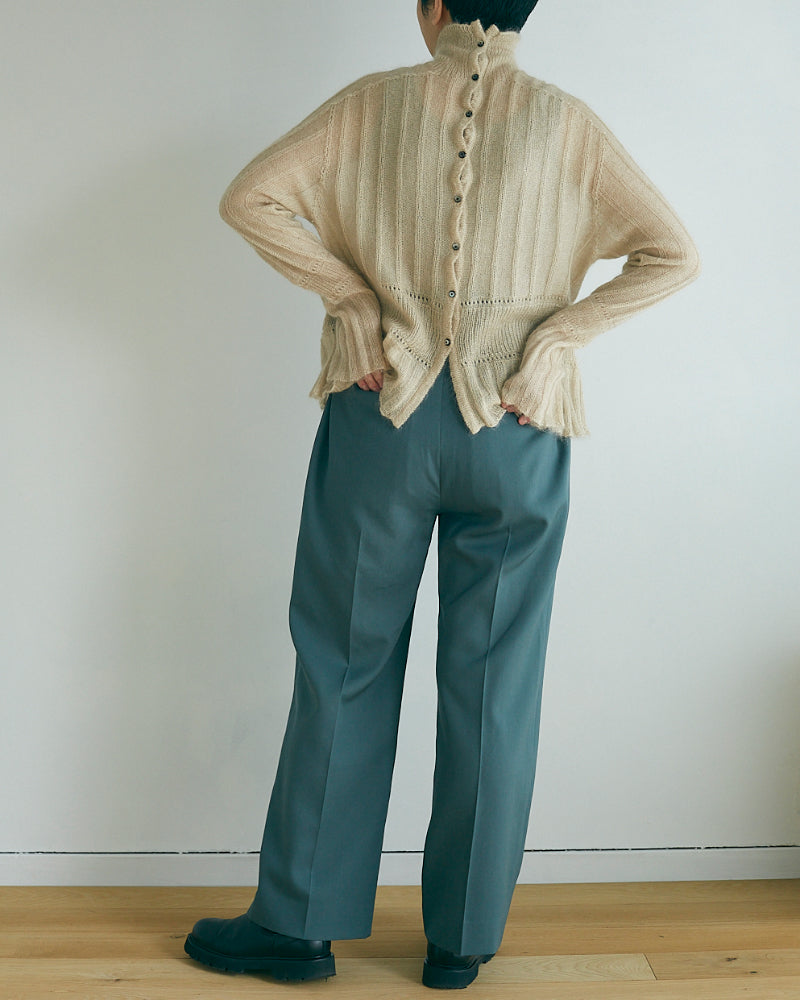 Wool Gabardine Trousers 【JöICEADDED】