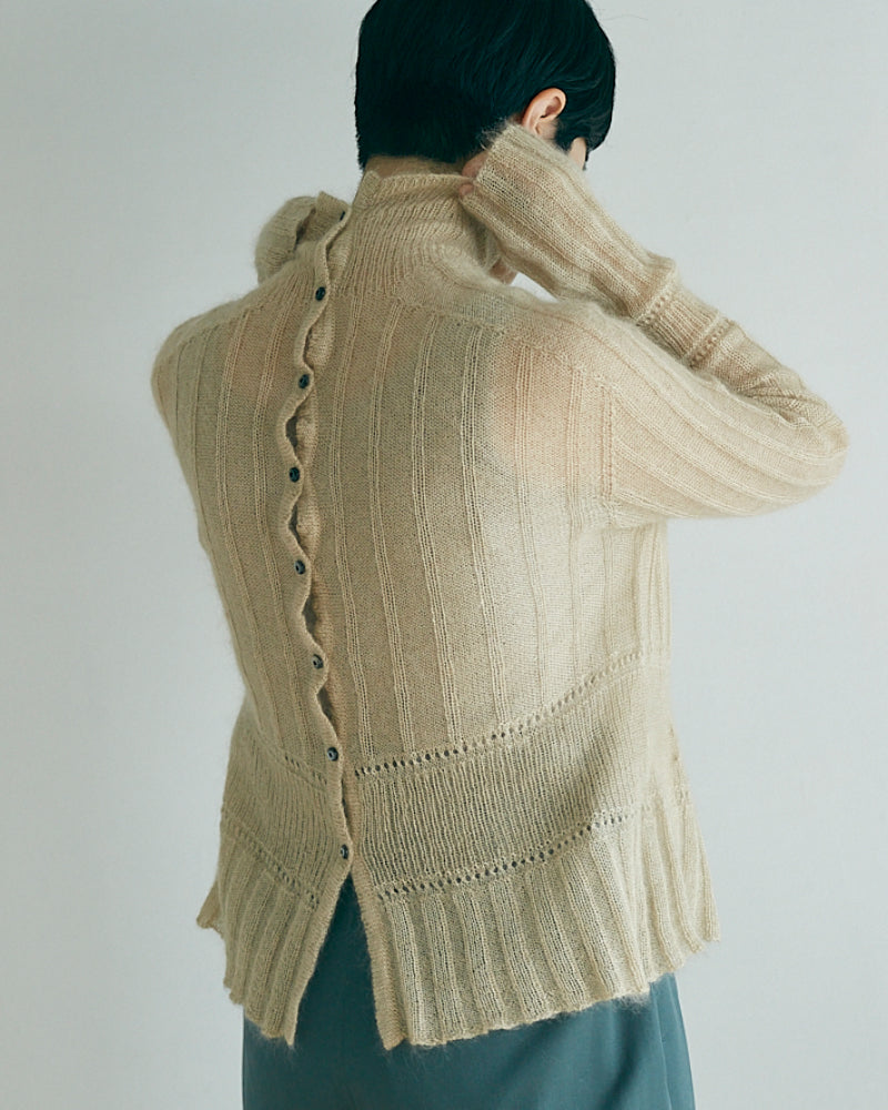 Silk&Mohair knit sweater/JöICEADDED