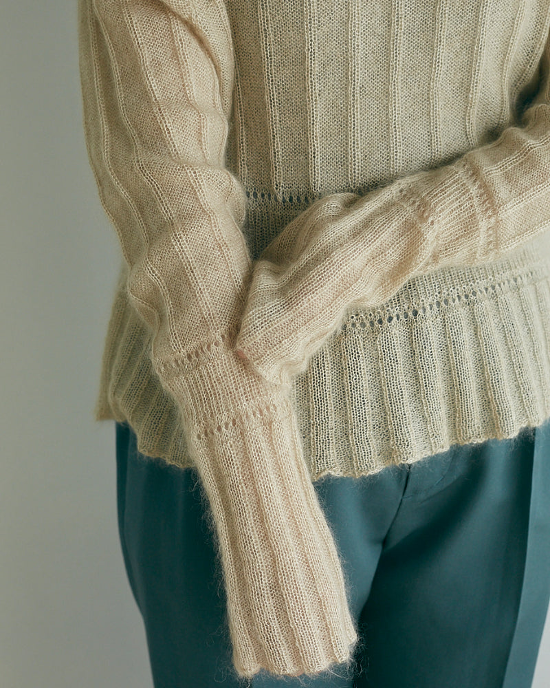 Silk&Mohair knit sweater【JöICEADDED】