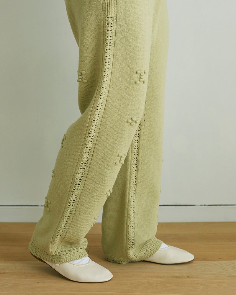 Flowerlace Knitted Pants【JöICEADDED 】