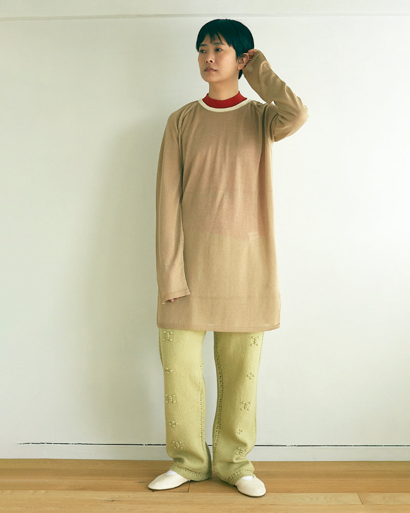 Sheer Knitted LS Pullover/ JöICEADDED