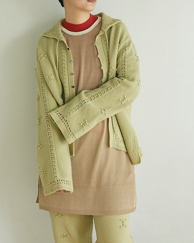 (sold)Flowerl ace Knitted Cardigan/JöICEADDED