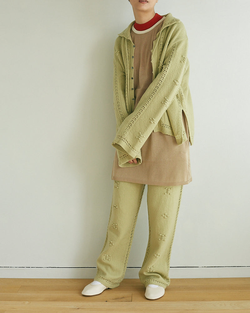 (sold)Flowerl ace Knitted Cardigan/JöICEADDED