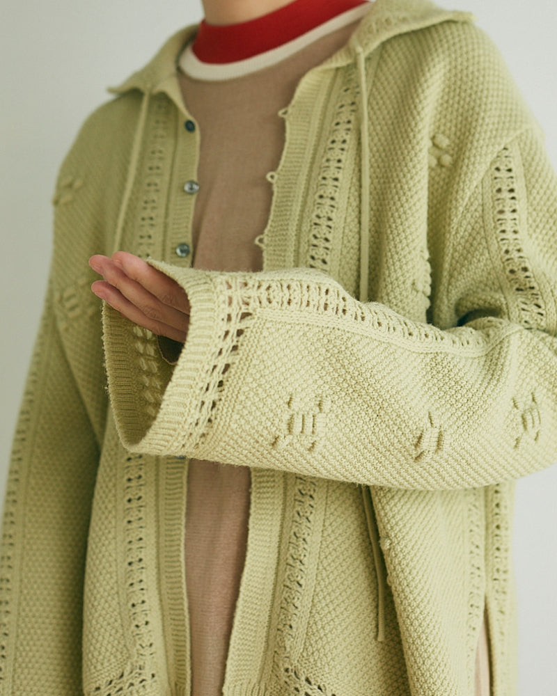 Flowerl ace Knitted Cardigan【JöICEADDED 】