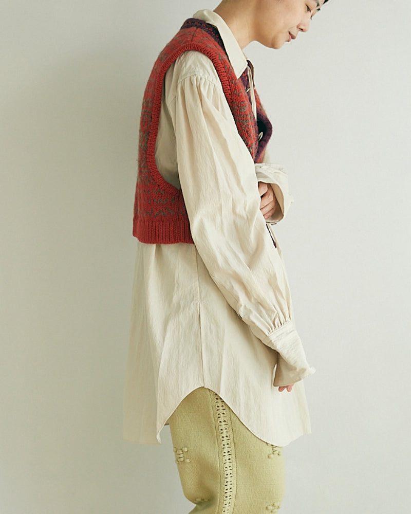 (sold)Jaquard Pattern Knitted Vest/JöICEADDED /