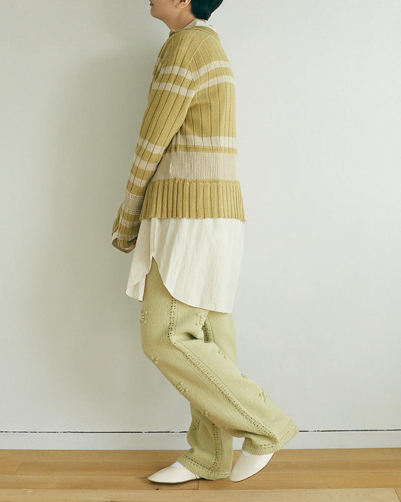 (sold)Cotton knit sweater/ JöICEADDED