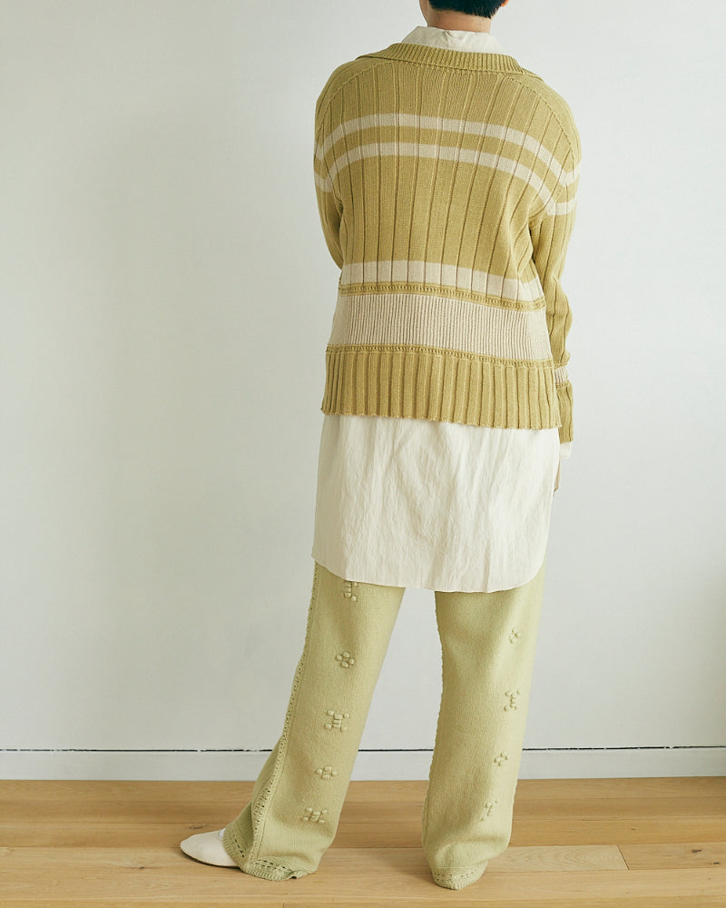 (sold)Cotton knit sweater/ JöICEADDED