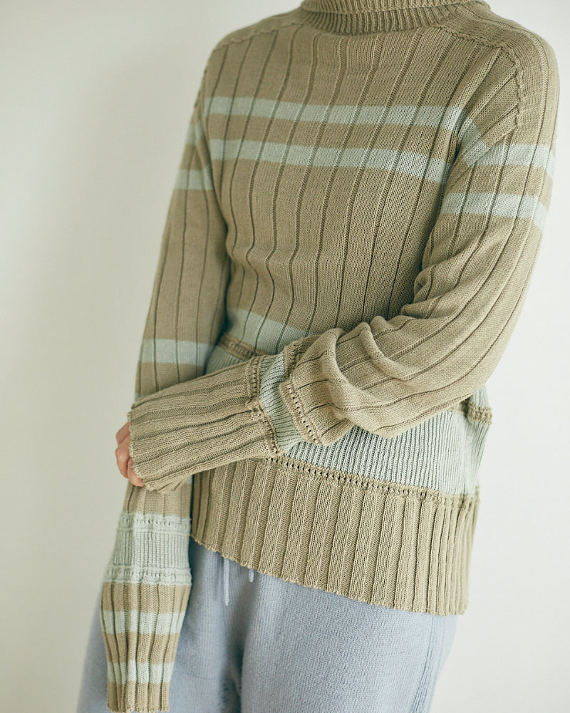 (sold)Cotton knit sweater/ JöICEADDED