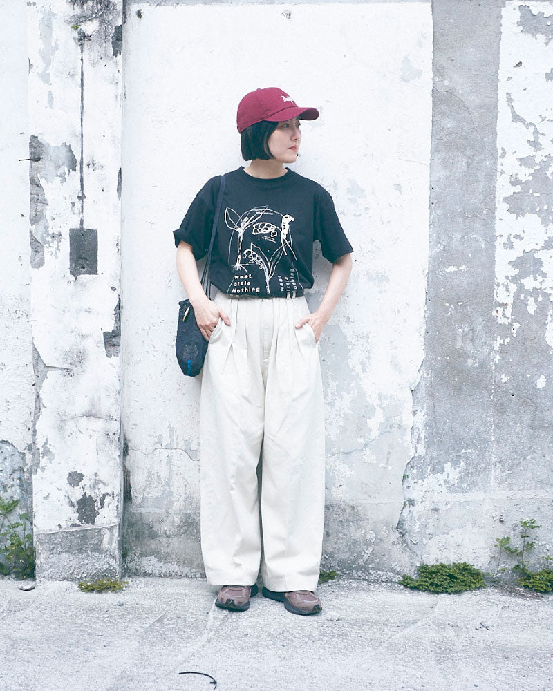 【予約】Lily of the valley　半袖Tシャツ　ブラック/SLN