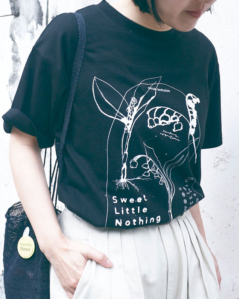 【予約】Lily of the valley　半袖Tシャツ　ブラック/SLN