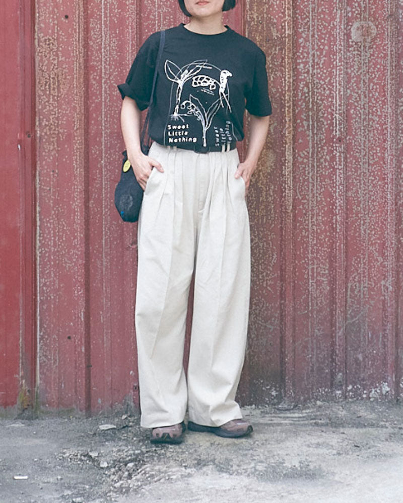 【予約】Lily of the valley　半袖Tシャツ　ブラック/SLN