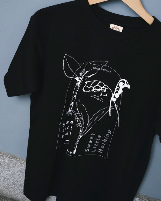 【予約】Lily of the valley　半袖Tシャツ　ブラック/SLN