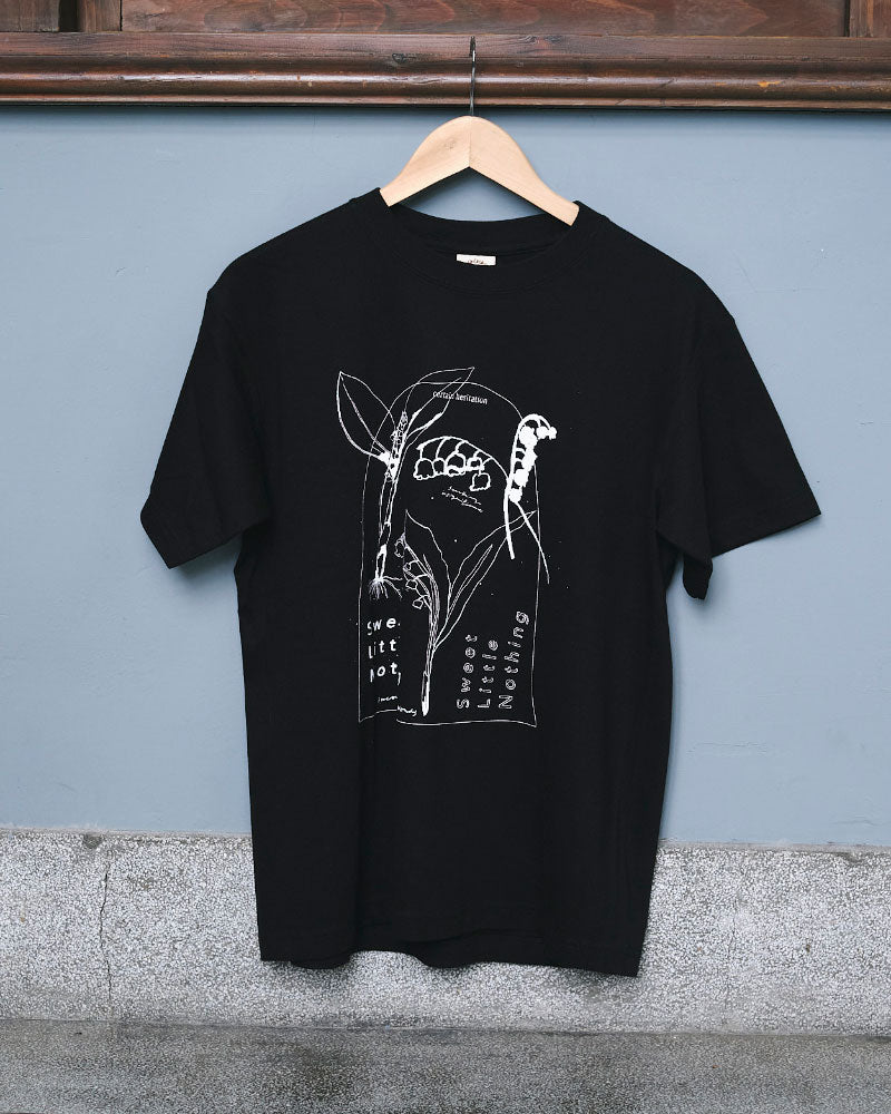 【予約】Lily of the valley　半袖Tシャツ　ブラック/SLN