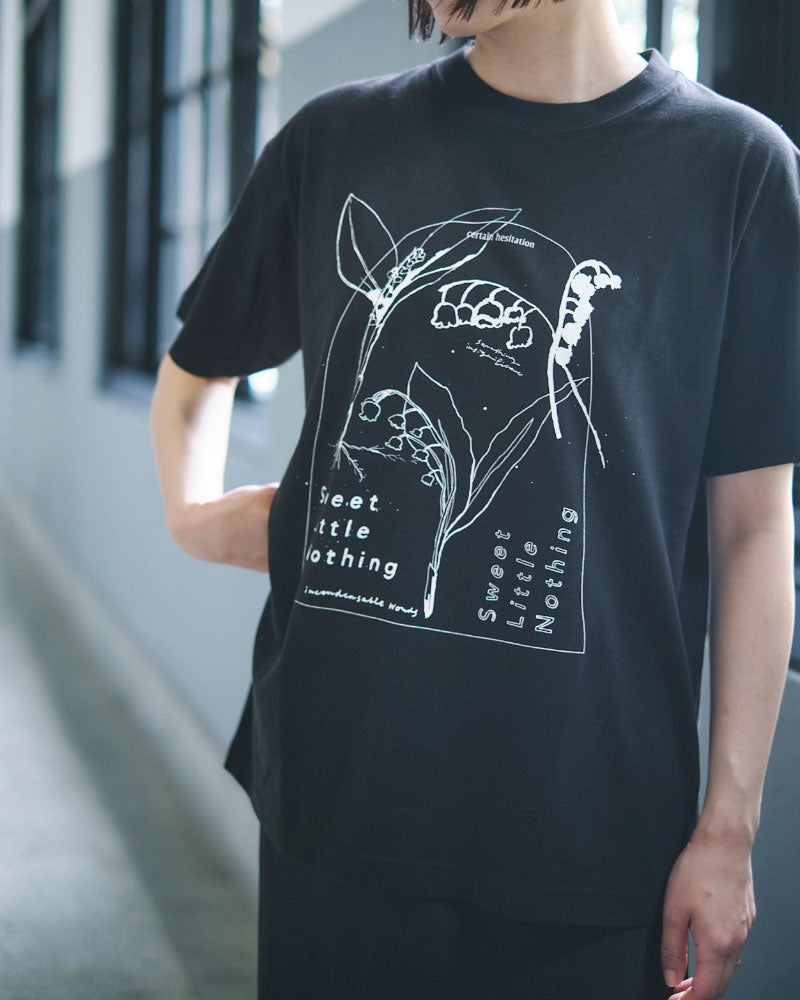 【予約】Lily of the valley　半袖Tシャツ　ブラック/SLN