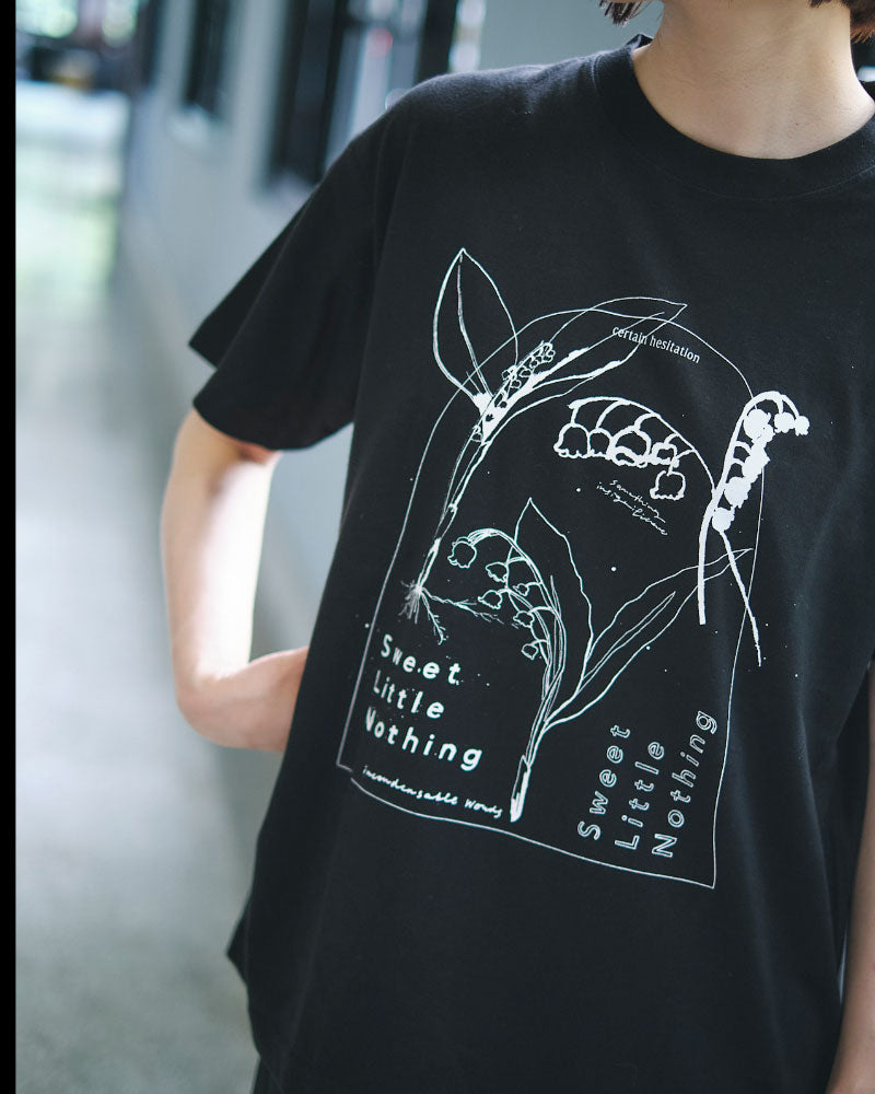 【予約】Lily of the valley　半袖Tシャツ　ブラック/SLN