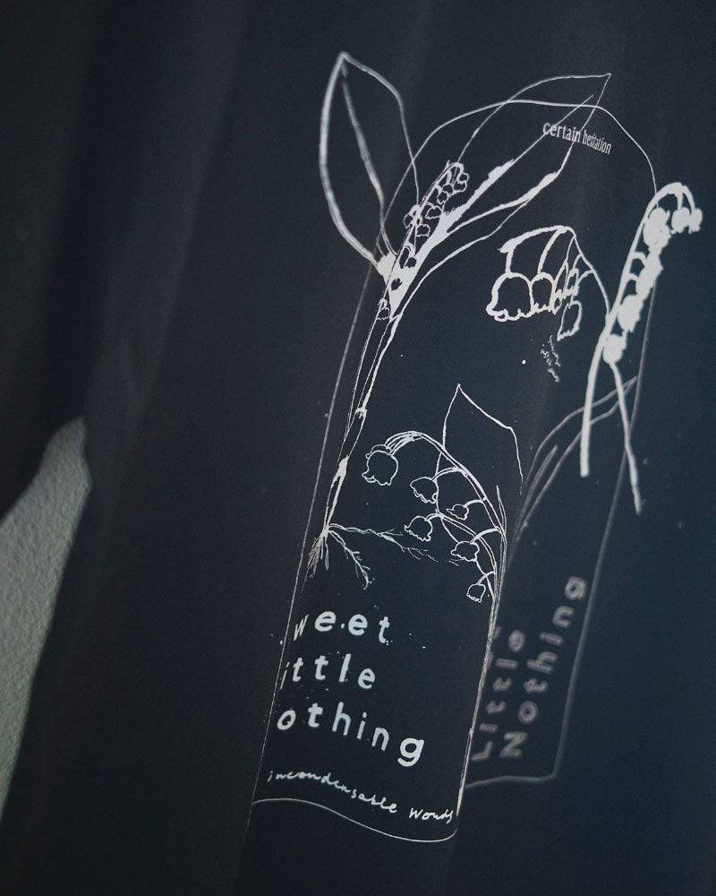 【予約】Lily of the valley　半袖Tシャツ　ブラック/SLN