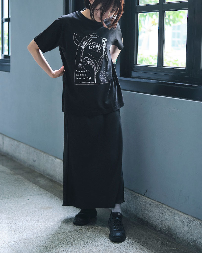 Lily of the valley　半袖Tシャツ　ブラック/SLN
