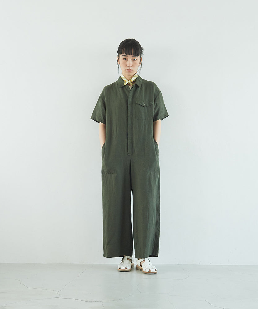 sold)オリジナルフレンチリネン 半袖比翼オールインワン – MELKIIISMYPOESY