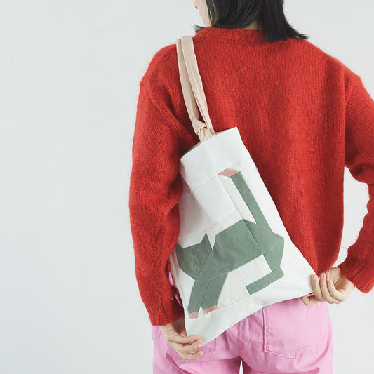 動物パッチワークトート