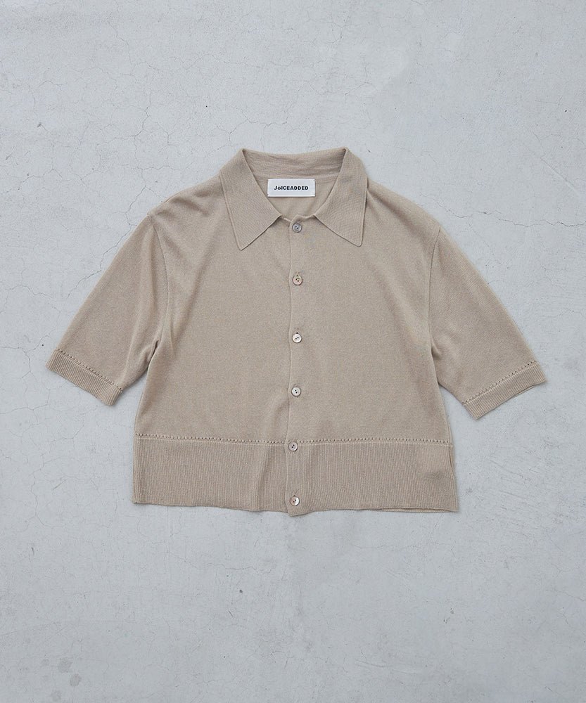 Sheer Knitted LS Polo Shit/ JöICEADDED