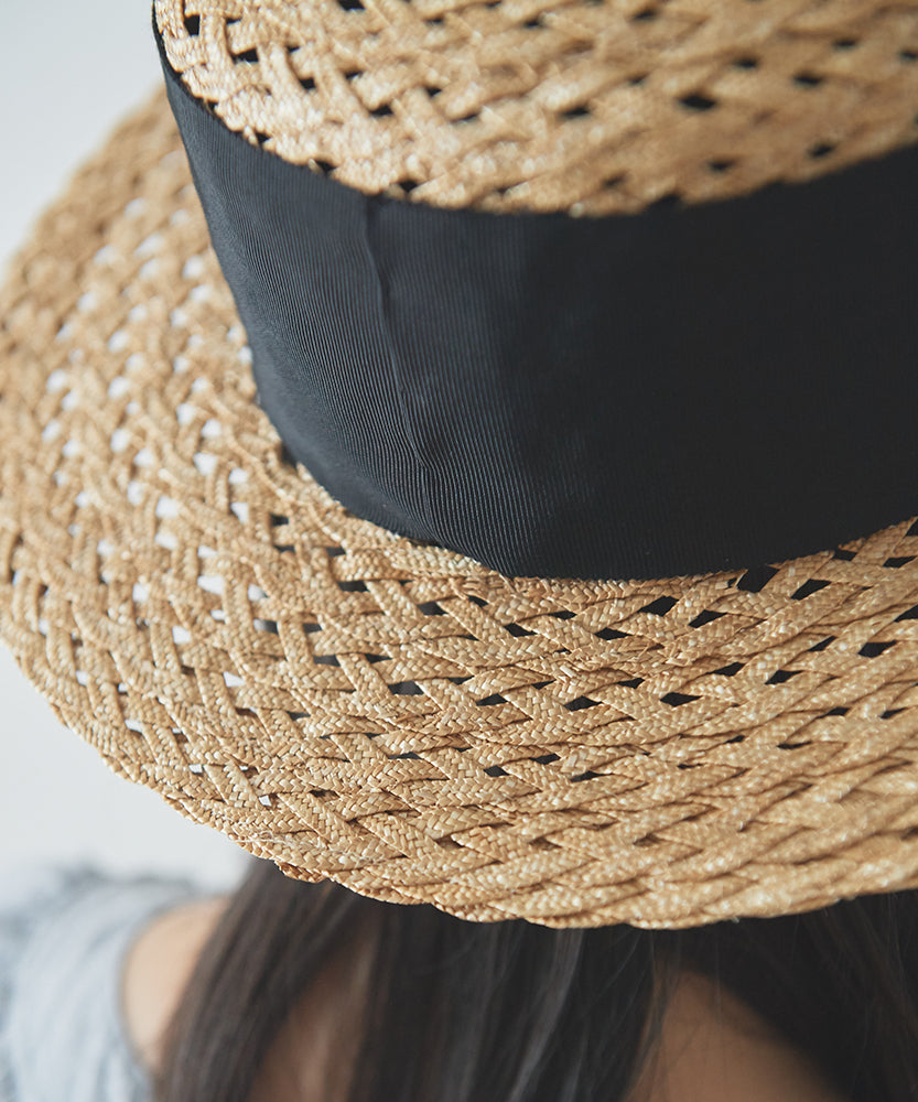 straw canotier /miahat/2505