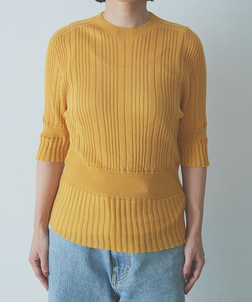 Cotton Sheer Knit Pullover