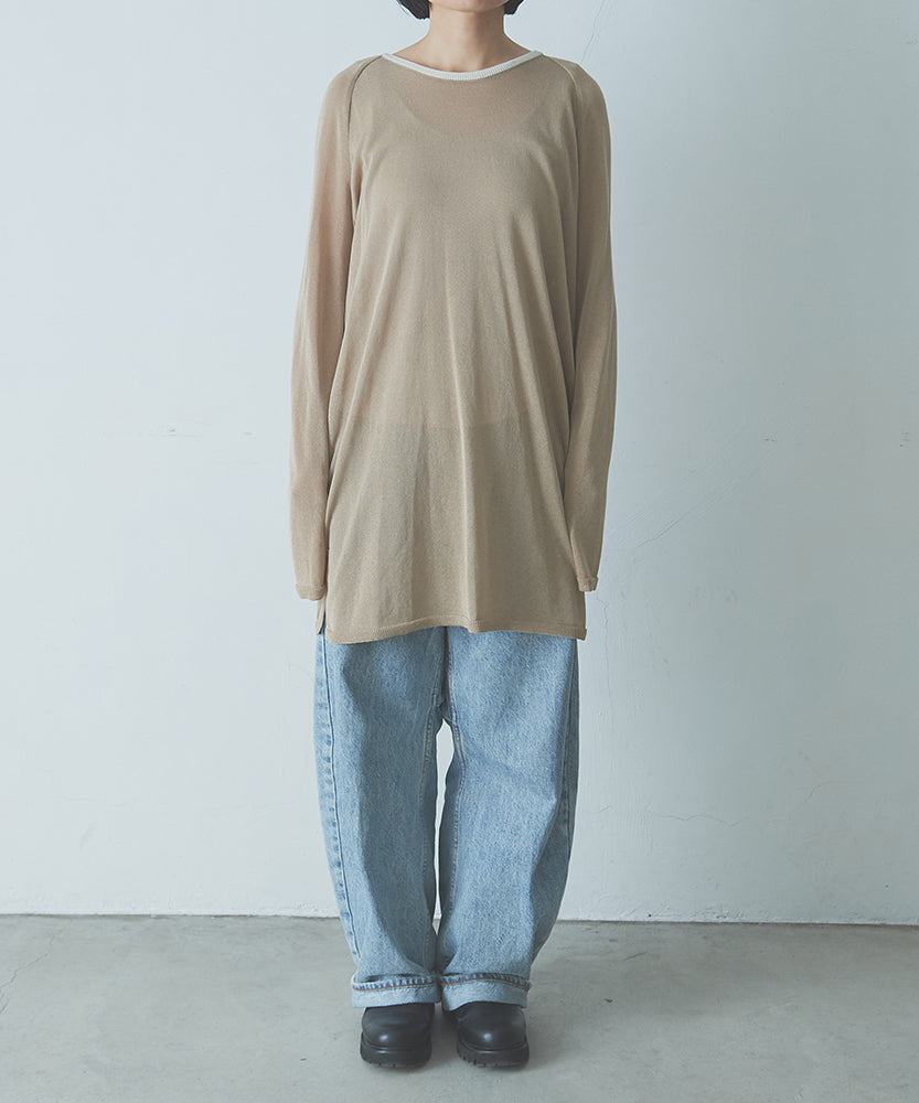 Sheer Knitted LS Pullover