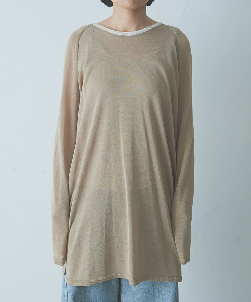 (SALE)Sheer Knitted LS Pullover/ JöICEADDED