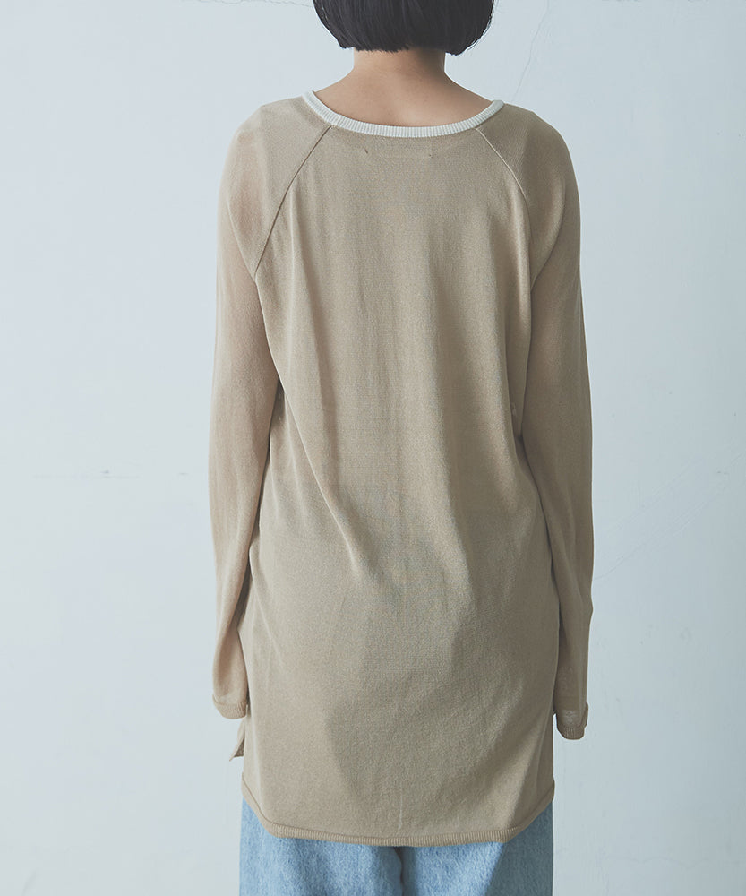 Sheer Knitted LS Pullover