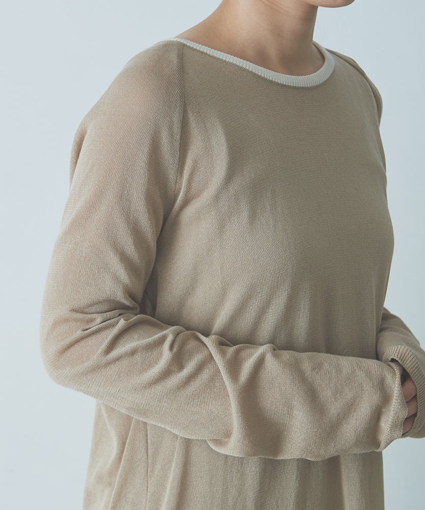 Sheer Knitted LS Pullover/ JöICEADDED