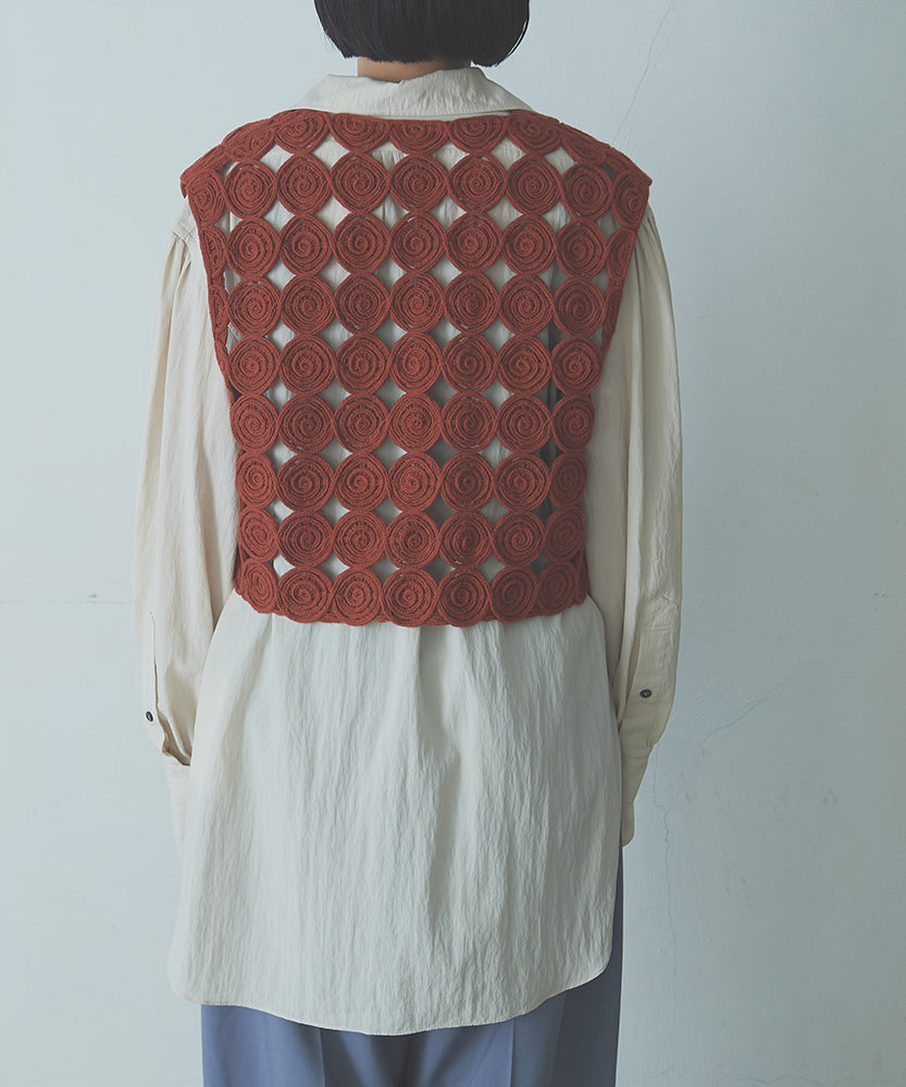 Embroidered Knitted Vest