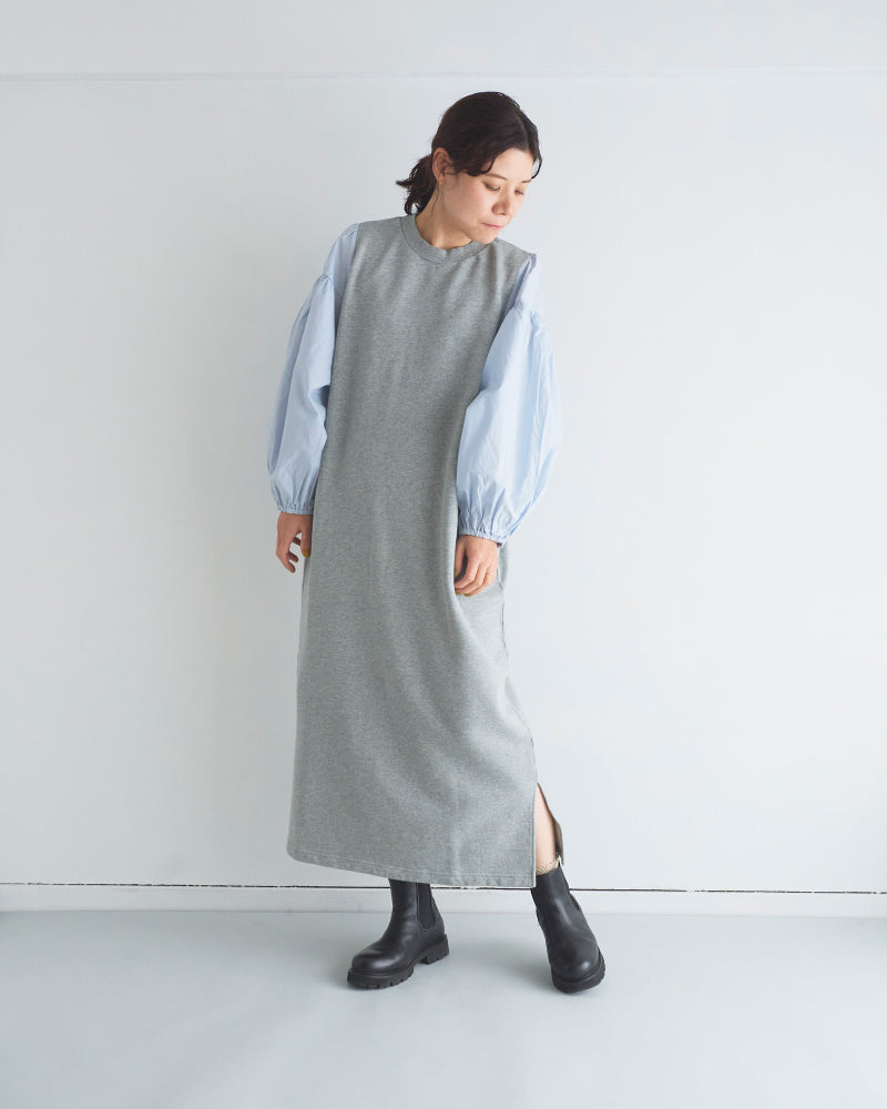 セントラル裏毛　タイプライターコンボワンピース/UNIVERSALTISSU/US250CT018