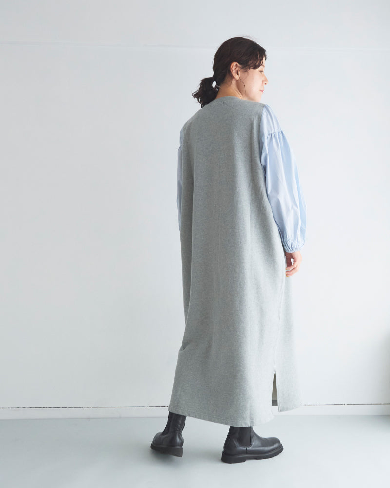 セントラル裏毛　タイプライターコンボワンピース/UNIVERSALTISSU/US250CT018