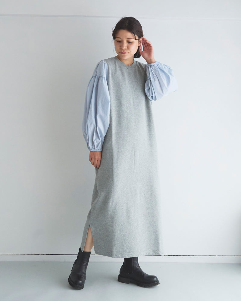 セントラル裏毛　タイプライターコンボワンピース/UNIVERSALTISSU/US250CT018