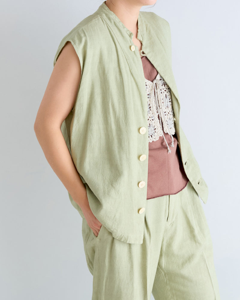 Relaxed Linen Vest/ JöICEADDED /J251VT01