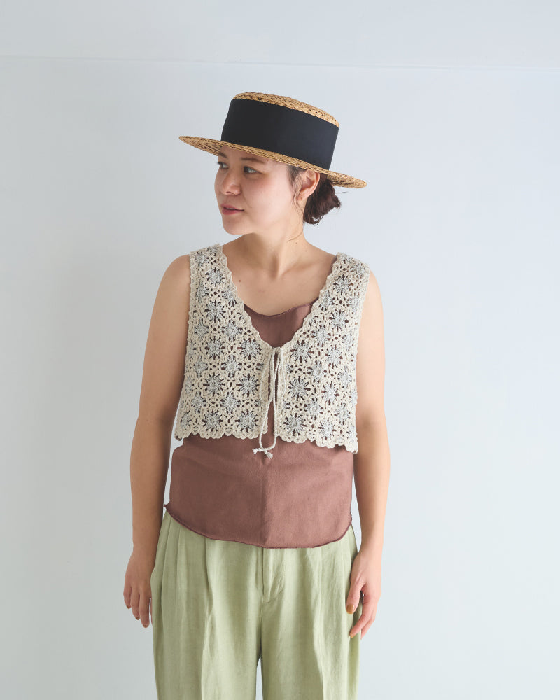 Embroidered Knitted Vest/ JöICEADDED /J251VT02