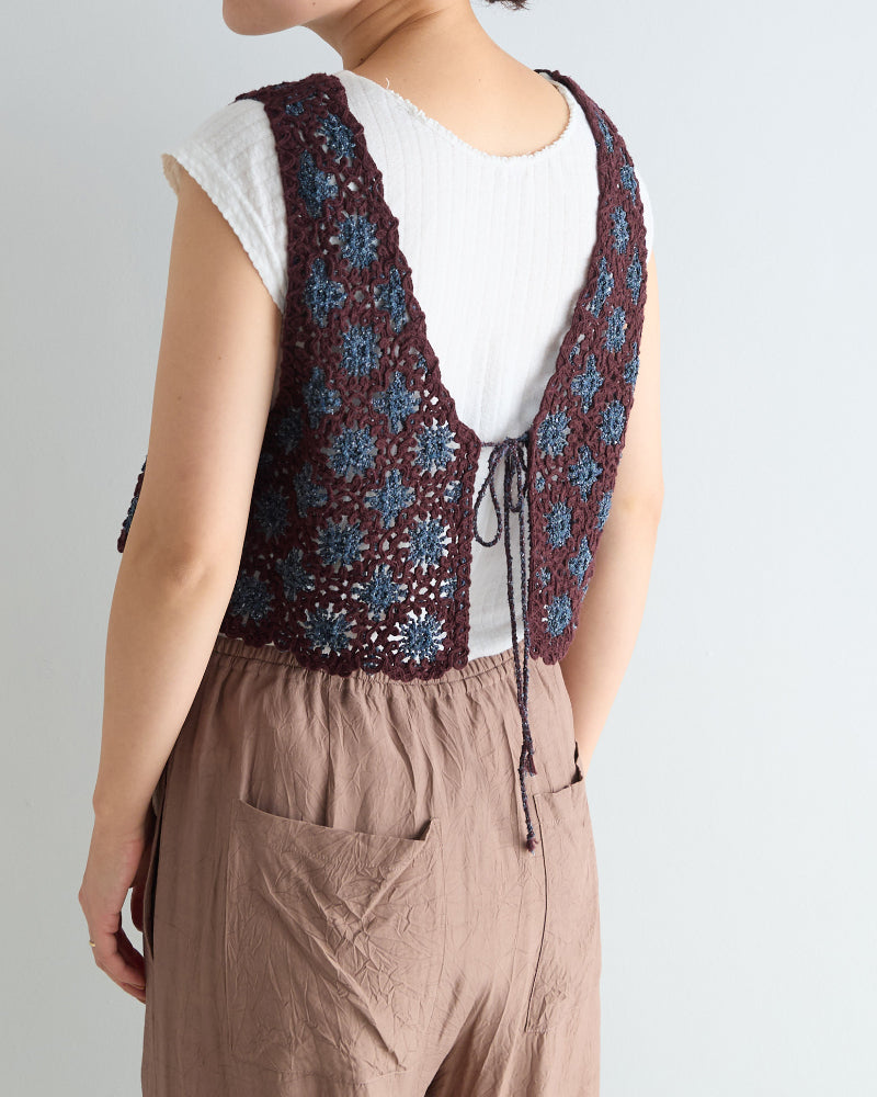 Embroidered Knitted Vest/ JöICEADDED /J251VT02