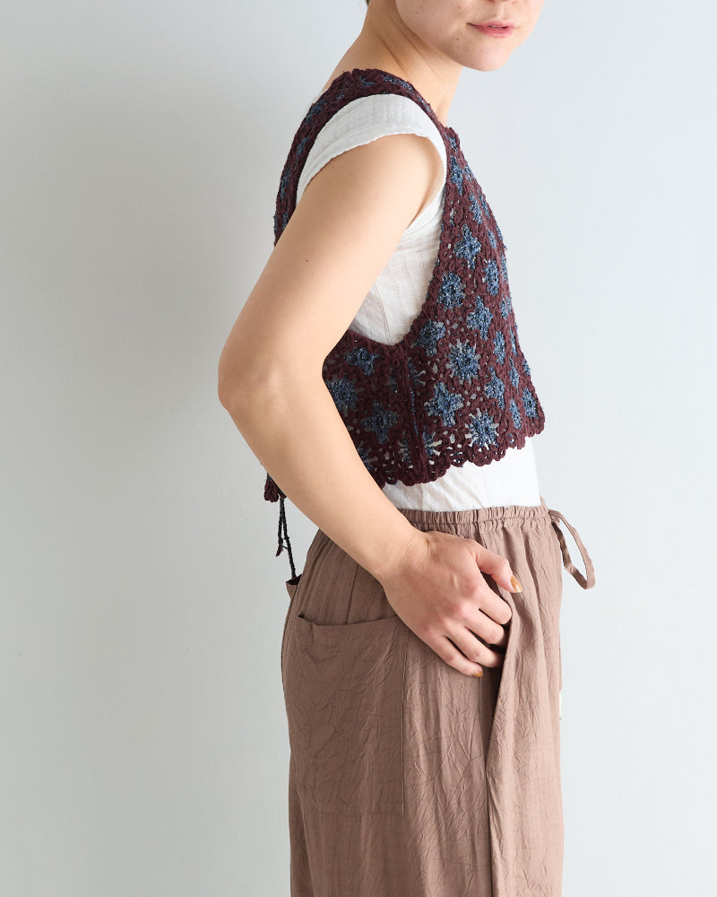 Embroidered Knitted Vest/ JöICEADDED /J251VT02