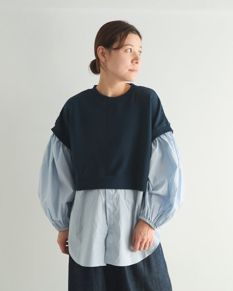 セントラル裏毛　タイプライターコンボプルオーバー/UNIVERSALTISSU/US250CT016
