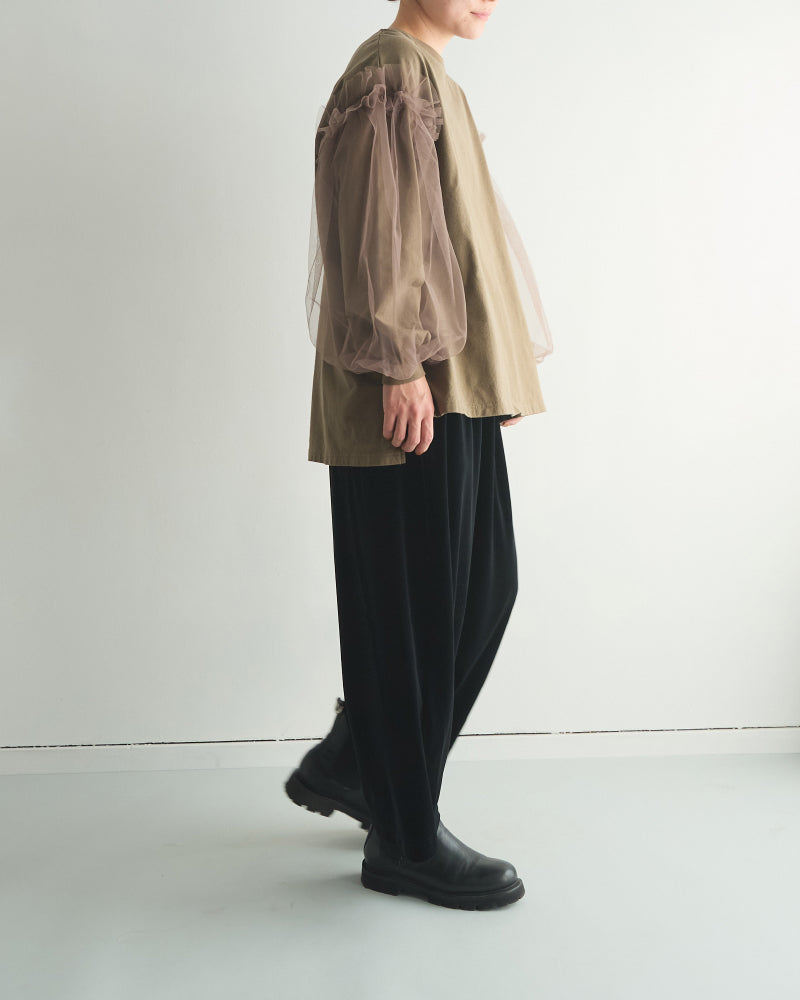 ベロア　イージーテーパードパンツ　/universaltissu/US244CT011