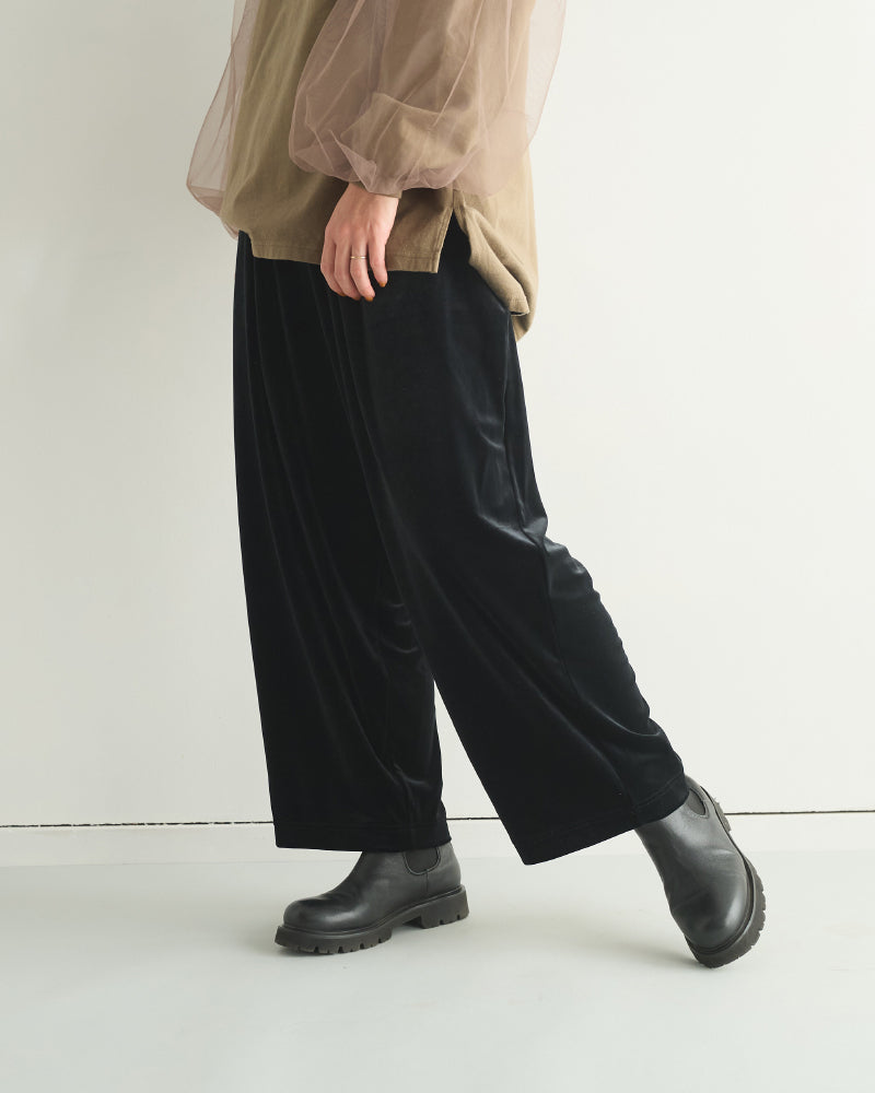 ベロア　イージーテーパードパンツ　/universaltissu/US244CT011