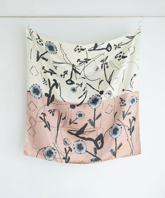 printed scarf 野花/vent de moe