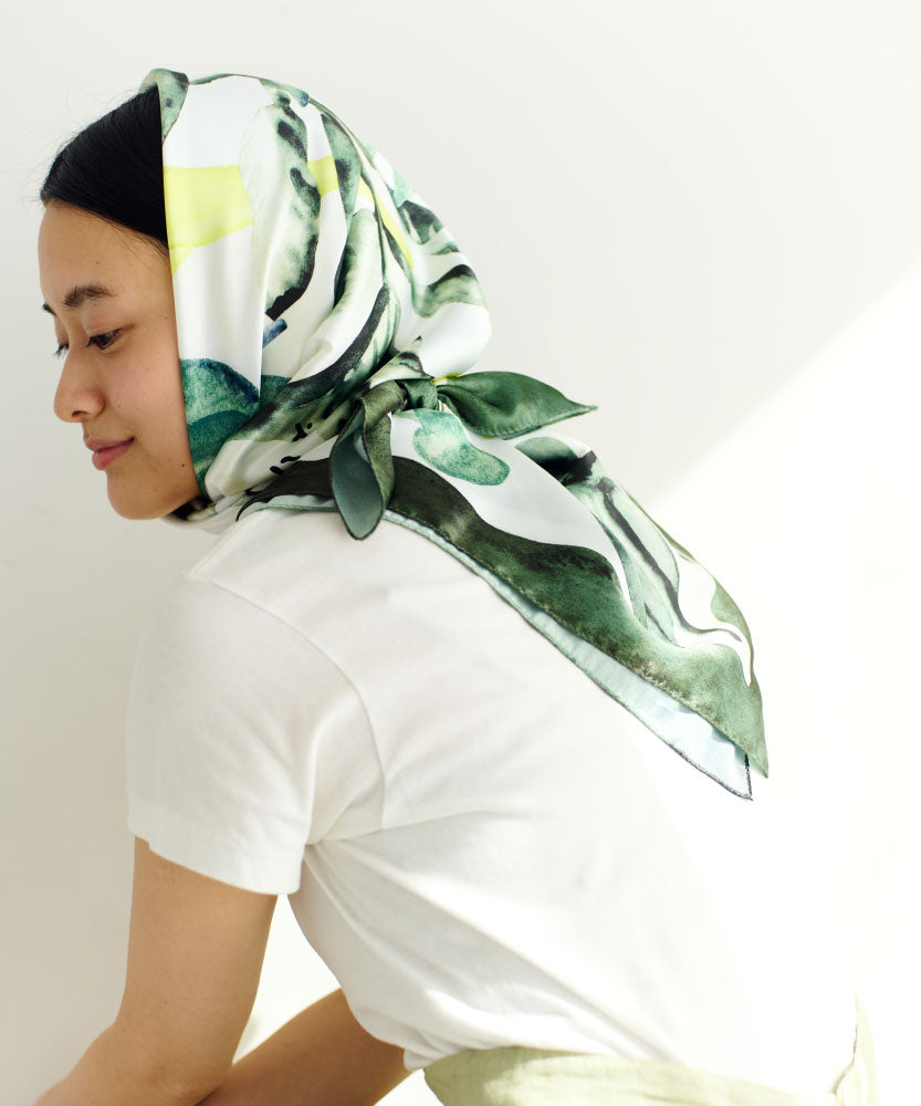 printed scarf Dialogue/ vent de moe 【受注受付終了】