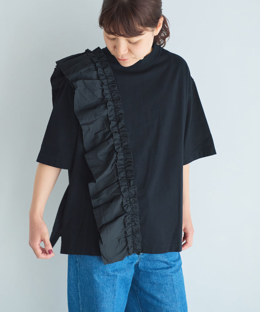 (sold)クラシック天竺　ショルダーフリルT【サイズ３】/UNIVERSALTISSU/US251CT022