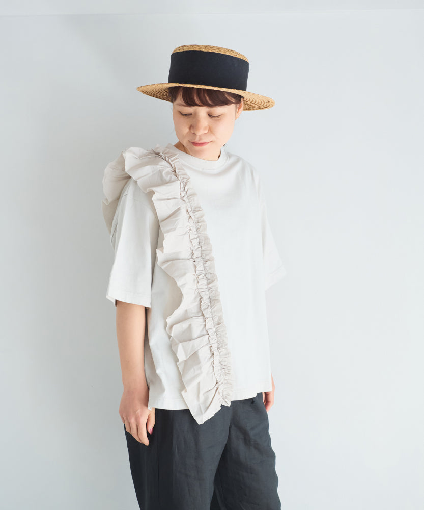 (sold)クラシック天竺　ショルダーフリルT【サイズ３】/UNIVERSALTISSU/US251CT022