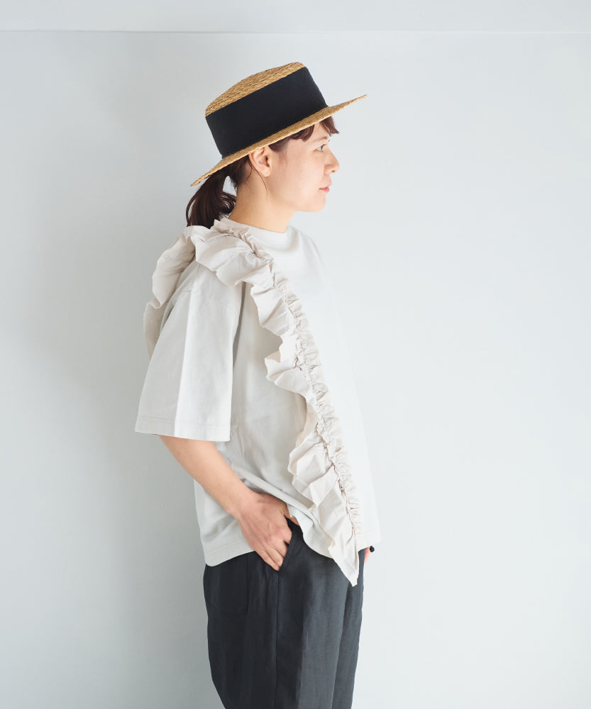 (sold)クラシック天竺　ショルダーフリルT【サイズ３】/UNIVERSALTISSU/US251CT022