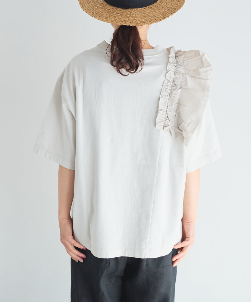 (sold)クラシック天竺　ショルダーフリルT【サイズ３】/UNIVERSALTISSU/US251CT022