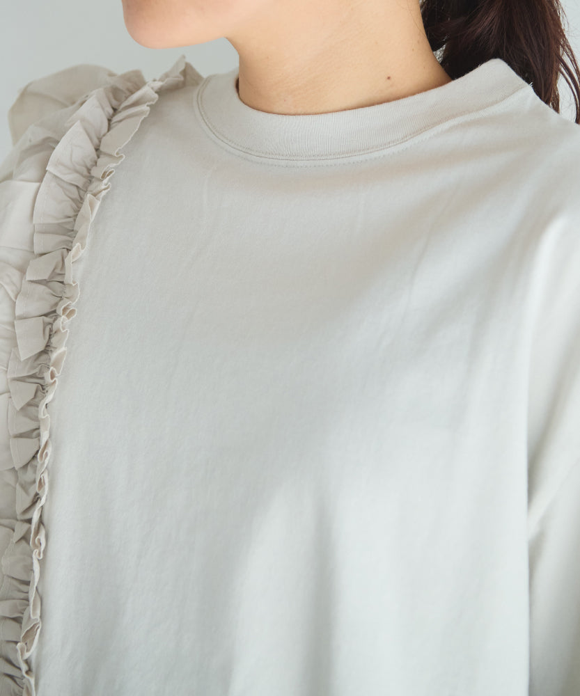 (sold)クラシック天竺　ショルダーフリルT【サイズ３】/UNIVERSALTISSU/US251CT022
