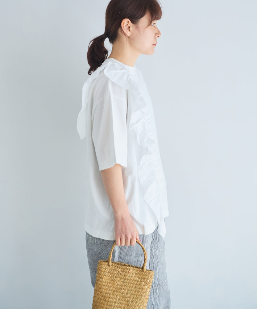(sold)クラシック天竺　ショルダーフリルT【サイズ３】/UNIVERSALTISSU/US251CT022