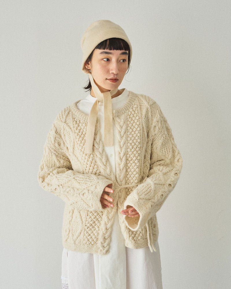 【予約】hand aran cardigan/Hériter/H0-00-1002